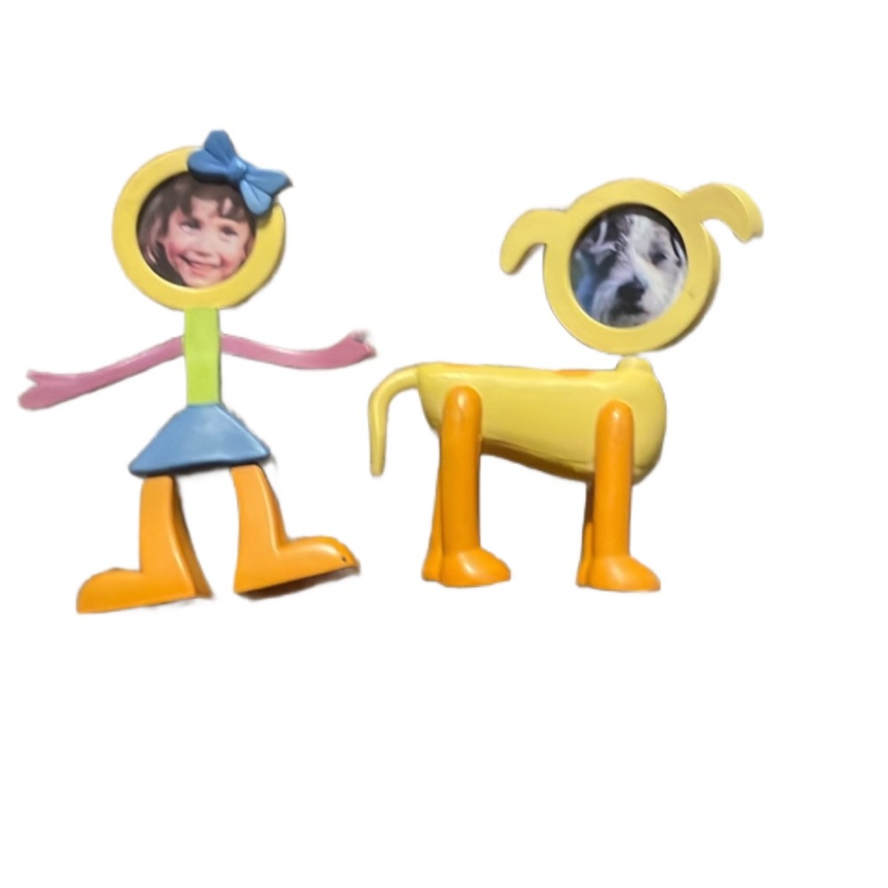Unbranded dog and little girl photo holders